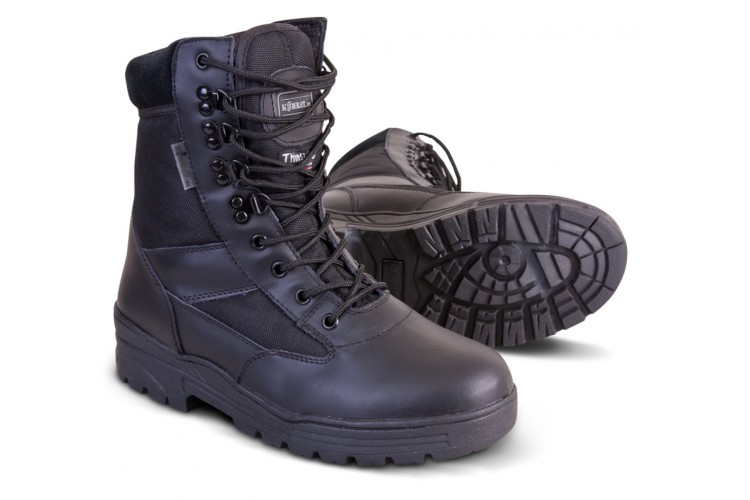 Patrol Boot - Half Leather/Half Cordur - Black